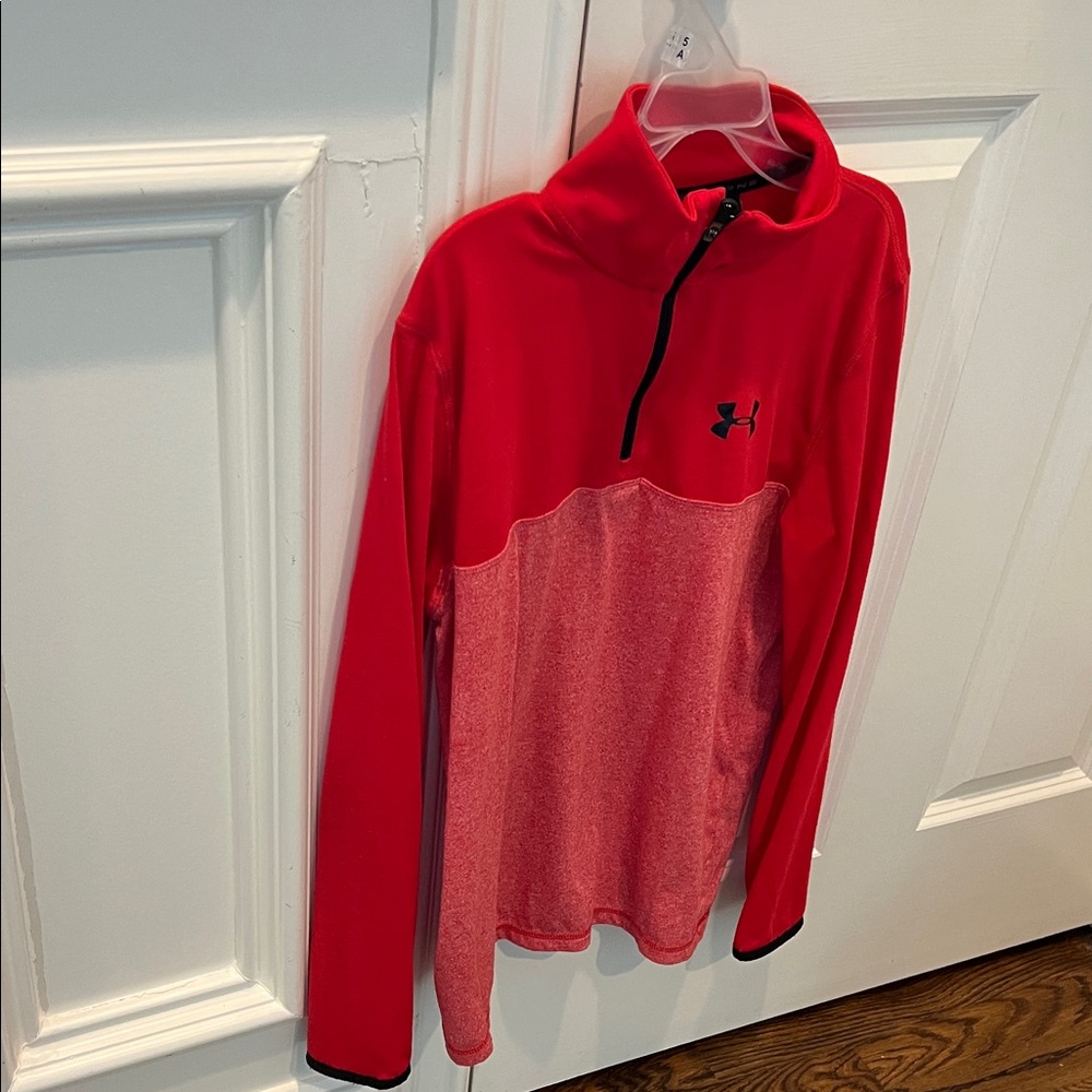 1/4 zip YLG Under Armour Two-Tone Half-Zip Pullover - Picture 2 of 7